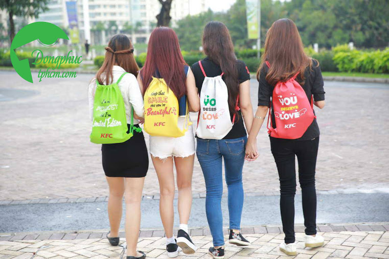 Cơ sở may balo rút dây, may balo rút, may túi rút giá rẻ
